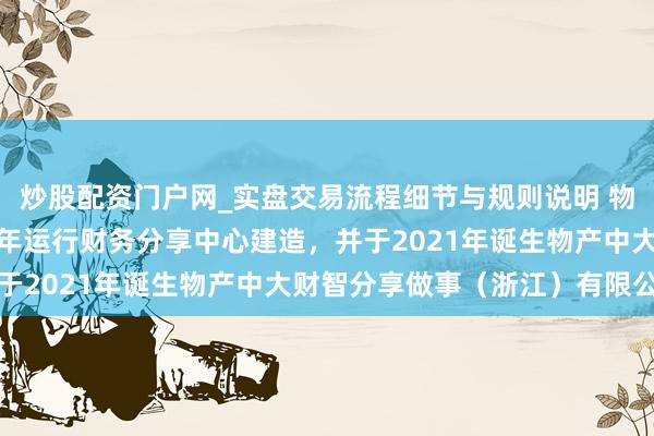 炒股配资门户网_实盘交易流程细节与规则说明 物产中大：公司于2020年运行财务分享中心建造，并于2021年诞生物产中大财智分享做事（浙江）有限公司