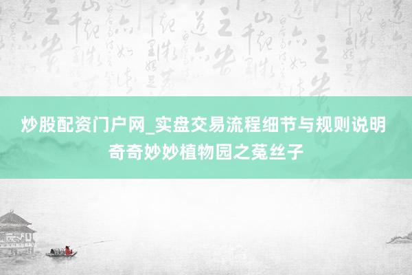 炒股配资门户网_实盘交易流程细节与规则说明 奇奇妙妙植物园之菟丝子